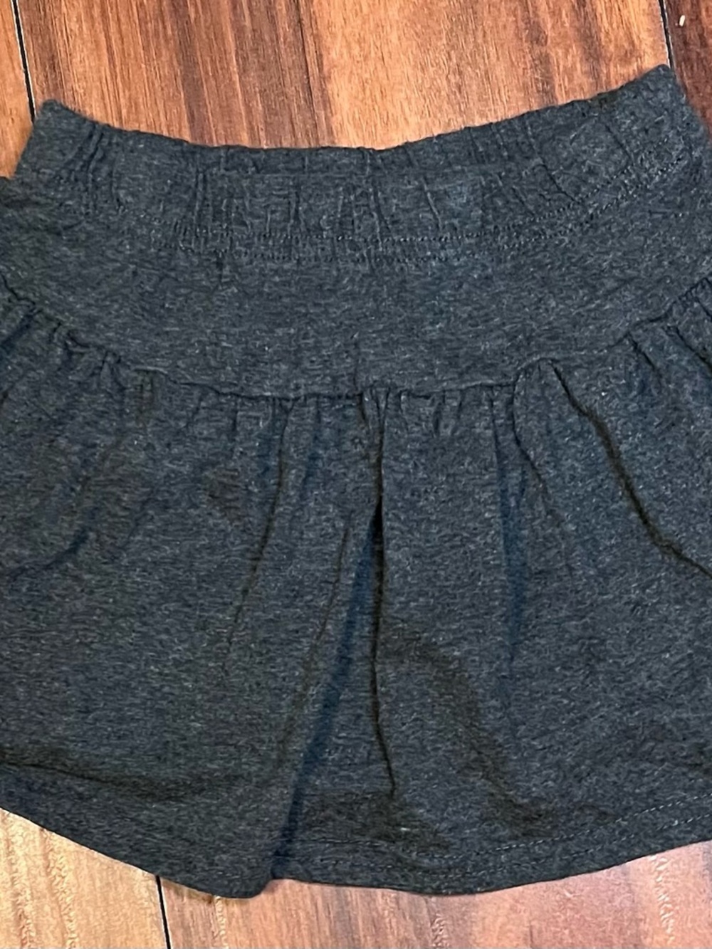 Nannette Heathered Charcoal Elastic-Waist Skirt 3/$18 or 4/$20